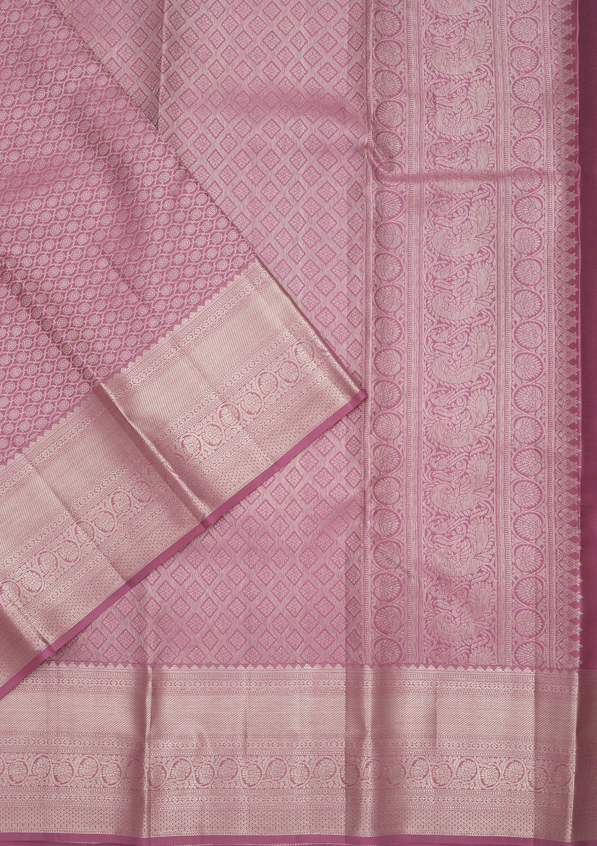 Lavender Zariwork Pure Silk Saree