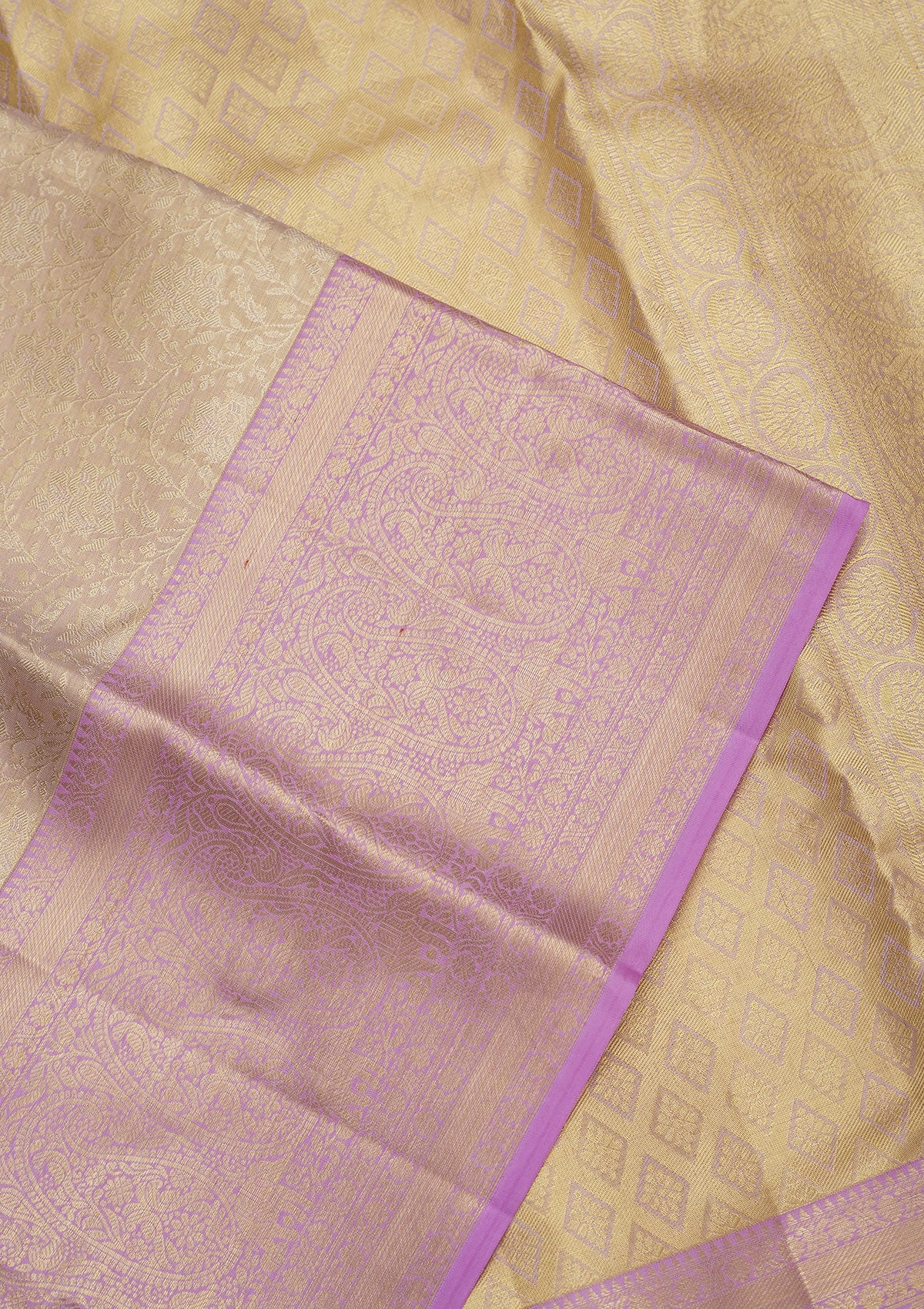 Lavender Zariwork Pure Silk Saree
