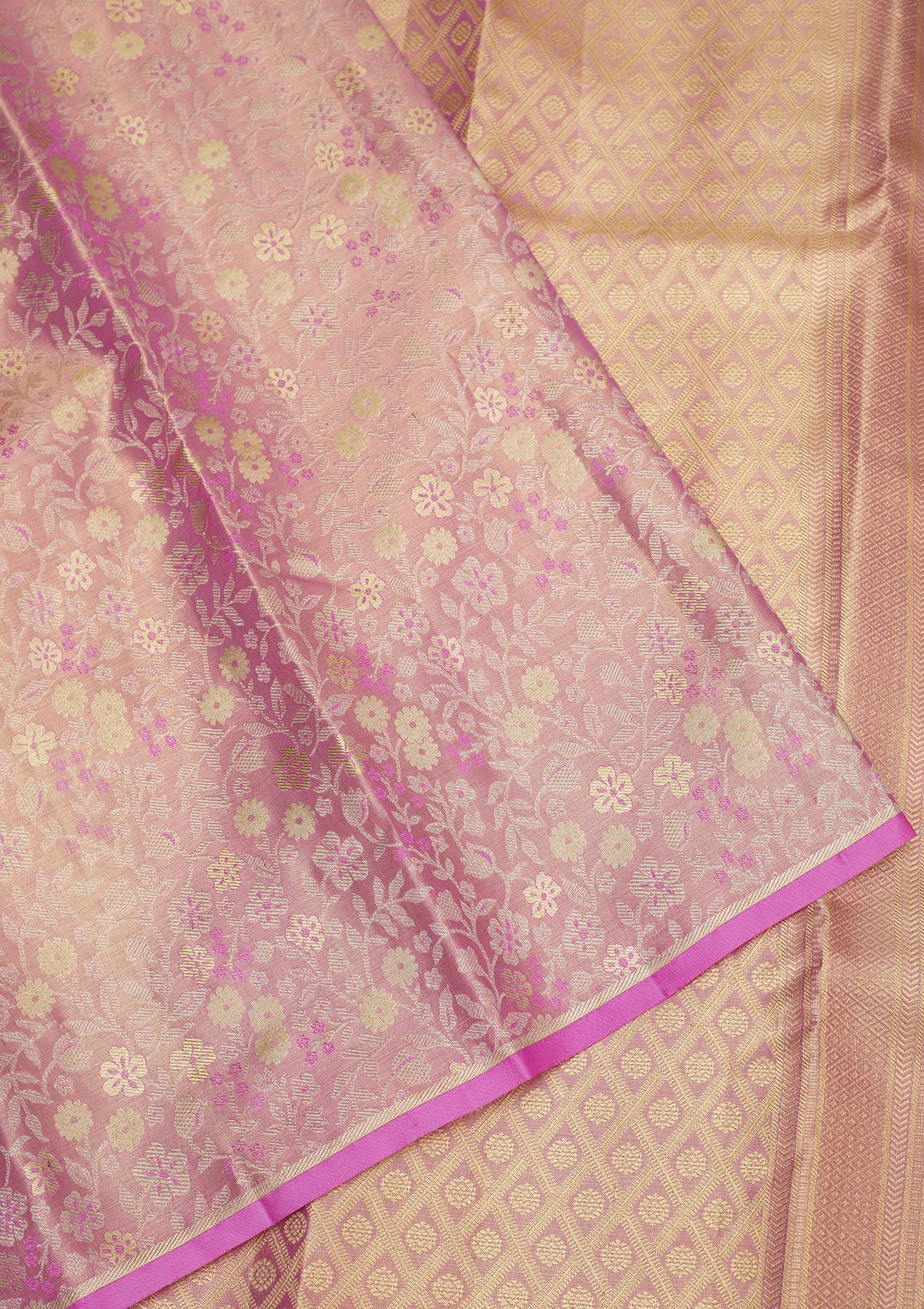 Lavender Zariwork Pure Silk Saree