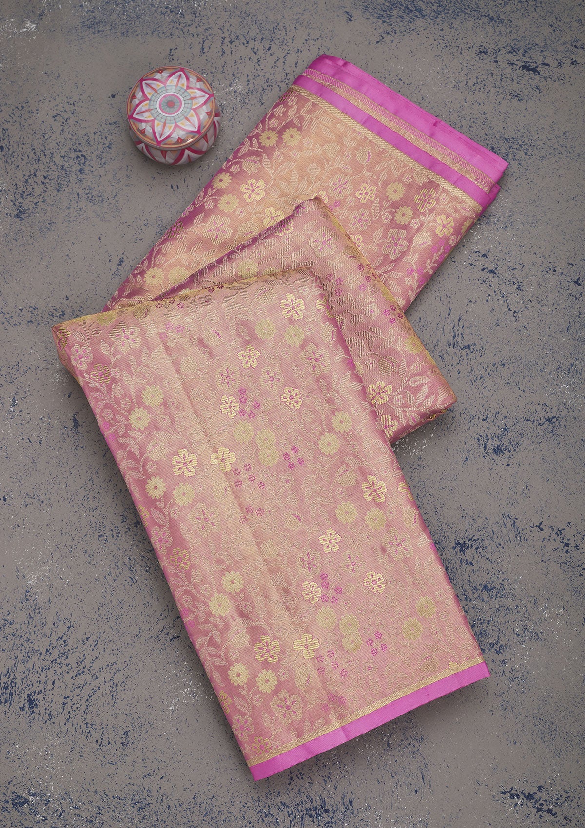Lavender Zariwork Pure Silk Saree