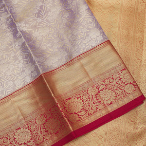 Lavender Zariwork Pure Silk Saree