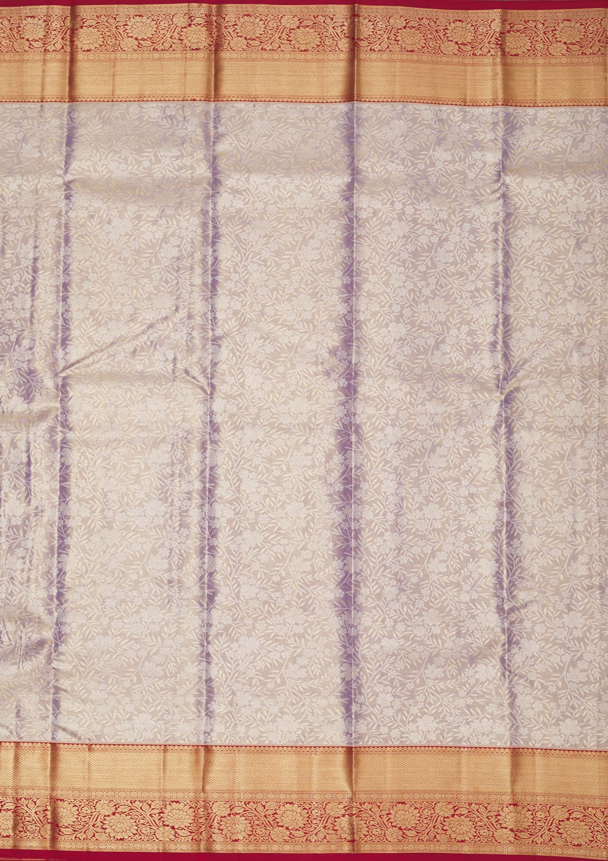 Lavender Zariwork Pure Silk Saree