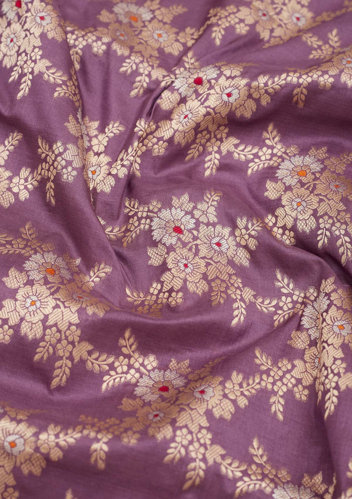 Lavender Zariwork Pure Silk Saree