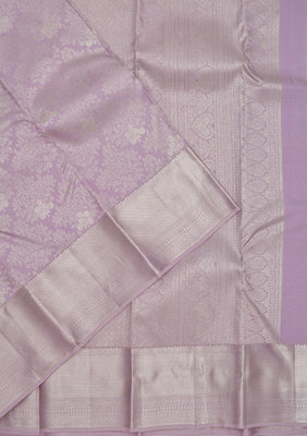 Lavender Zariwork Pure Silk Saree