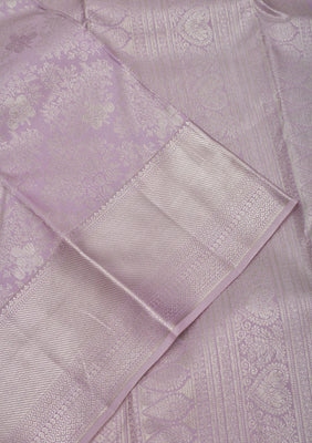 Lavender Zariwork Pure Silk Saree