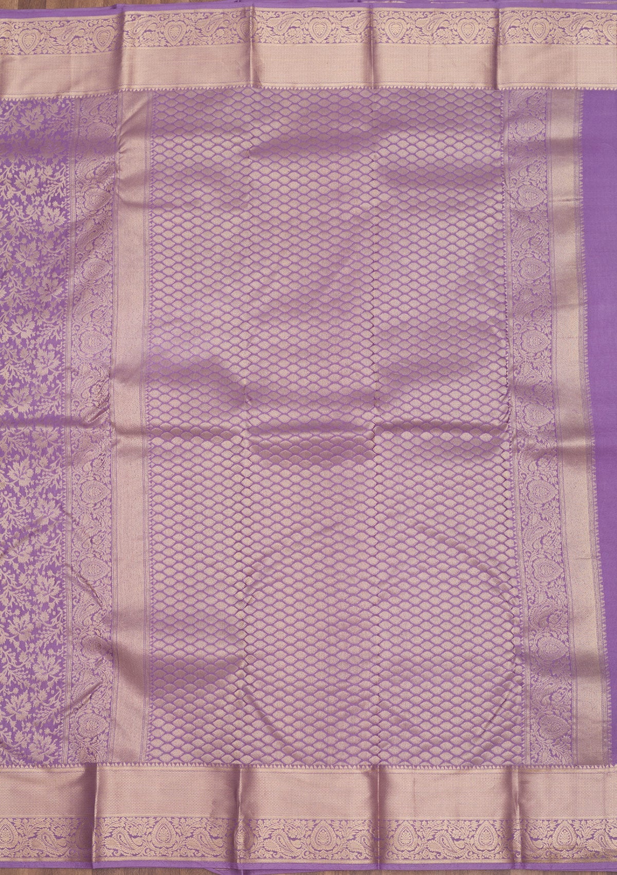 Lavender Zariwork Pure Silk Saree