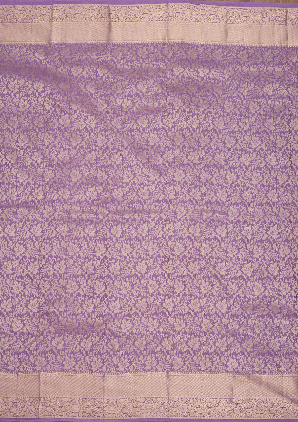 Lavender Zariwork Pure Silk Saree