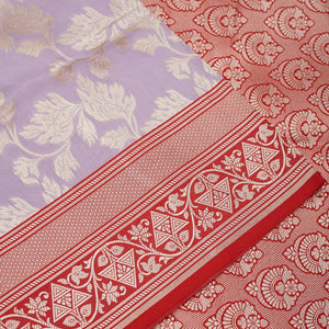 Lavender Zariwork Pure Silk Saree