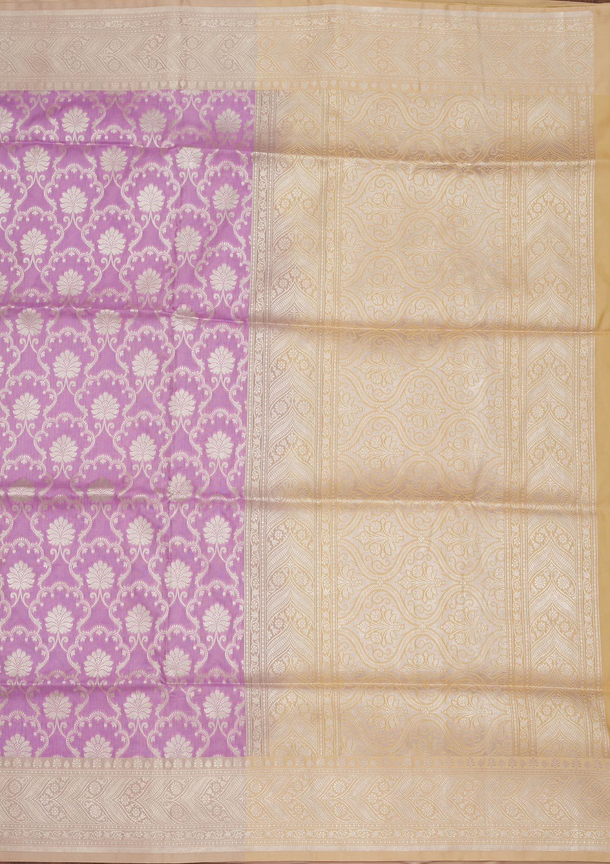 Lavender Zariwork Pure Silk Saree