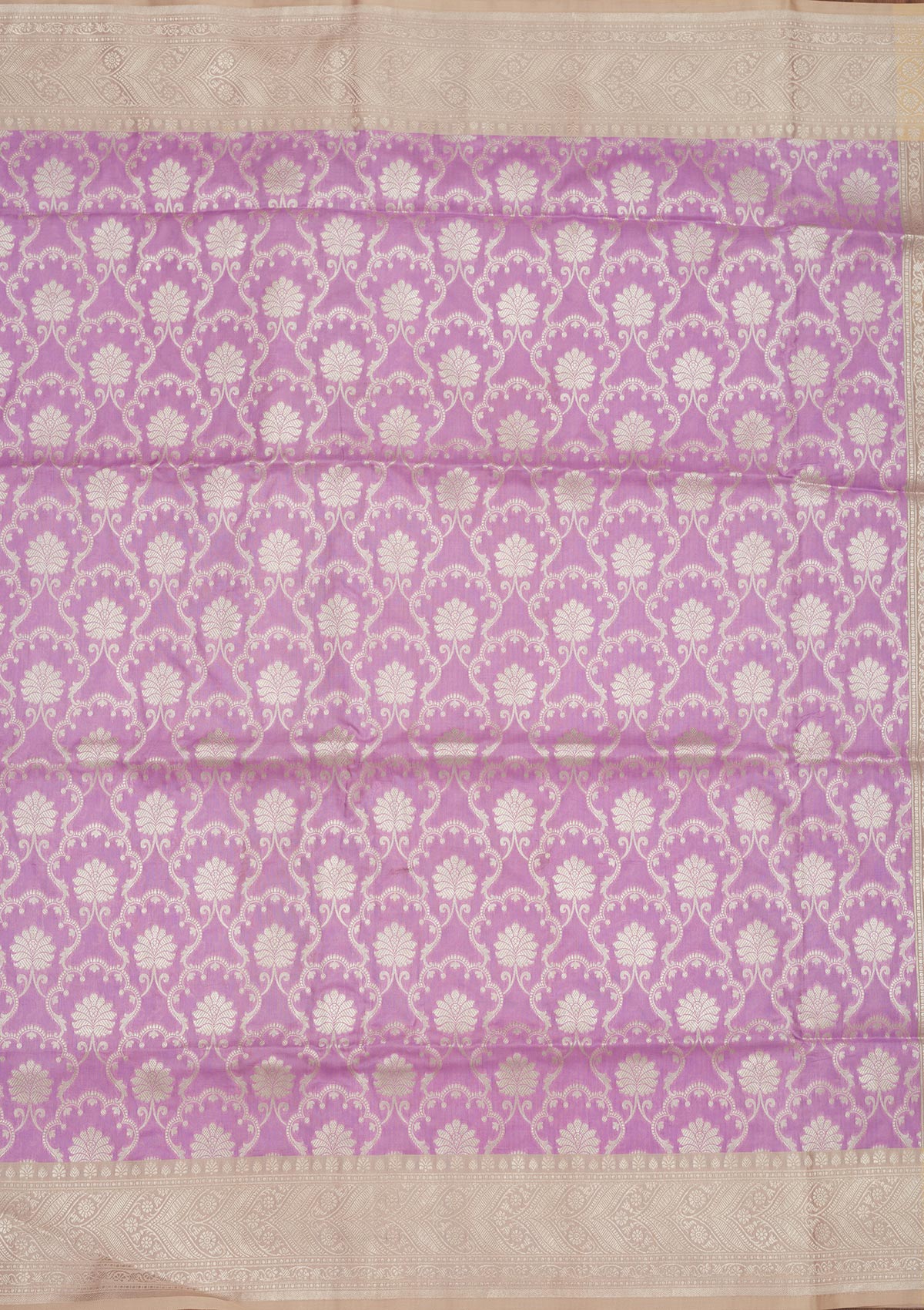 Lavender Zariwork Pure Silk Saree