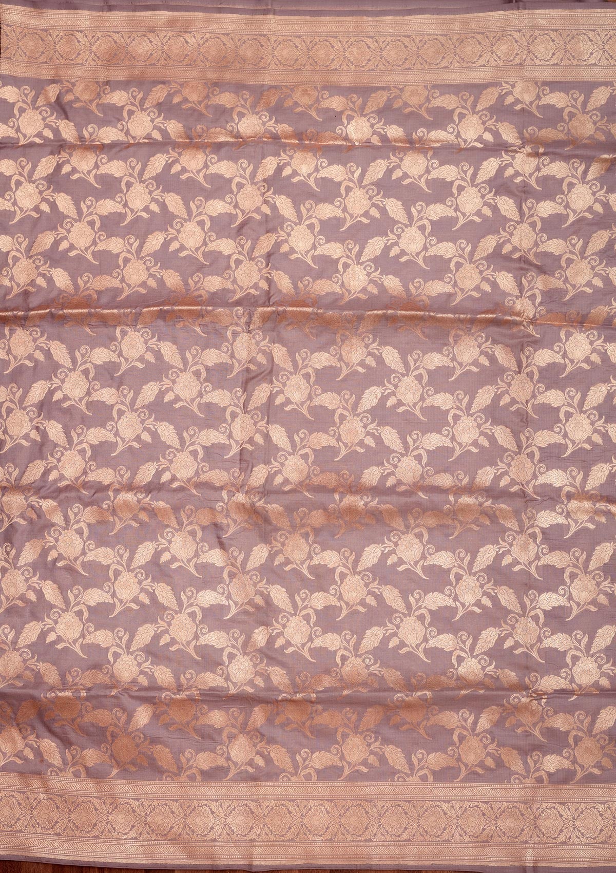 Lavender Zariwork Pure Silk Saree