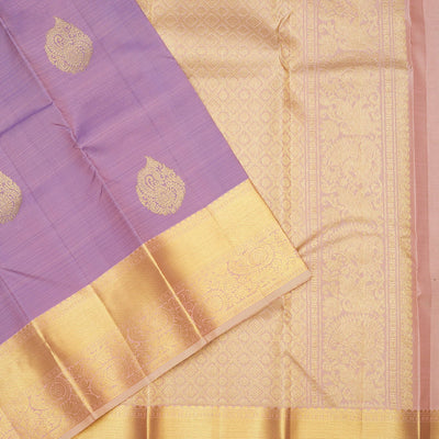 Lavender Zariwork Pure Silk Saree