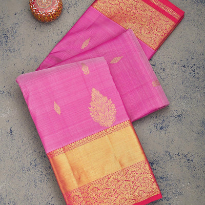 Lavender Zariwork Pure Silk Saree