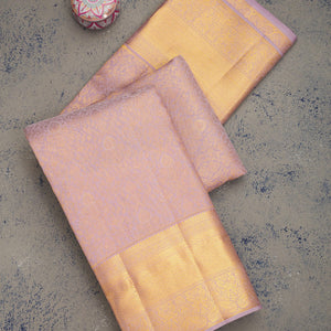 Lavender Zariwork Pure Silk Saree