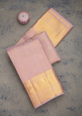 Lavender Zariwork Pure Silk Saree