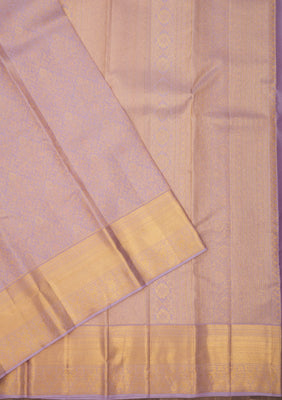 Lavender Zariwork Pure Silk Saree