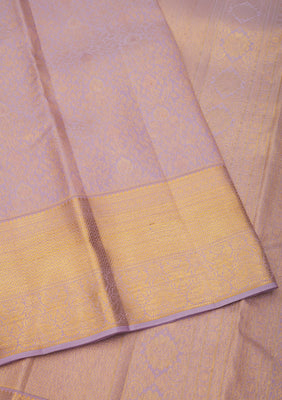 Lavender Zariwork Pure Silk Saree
