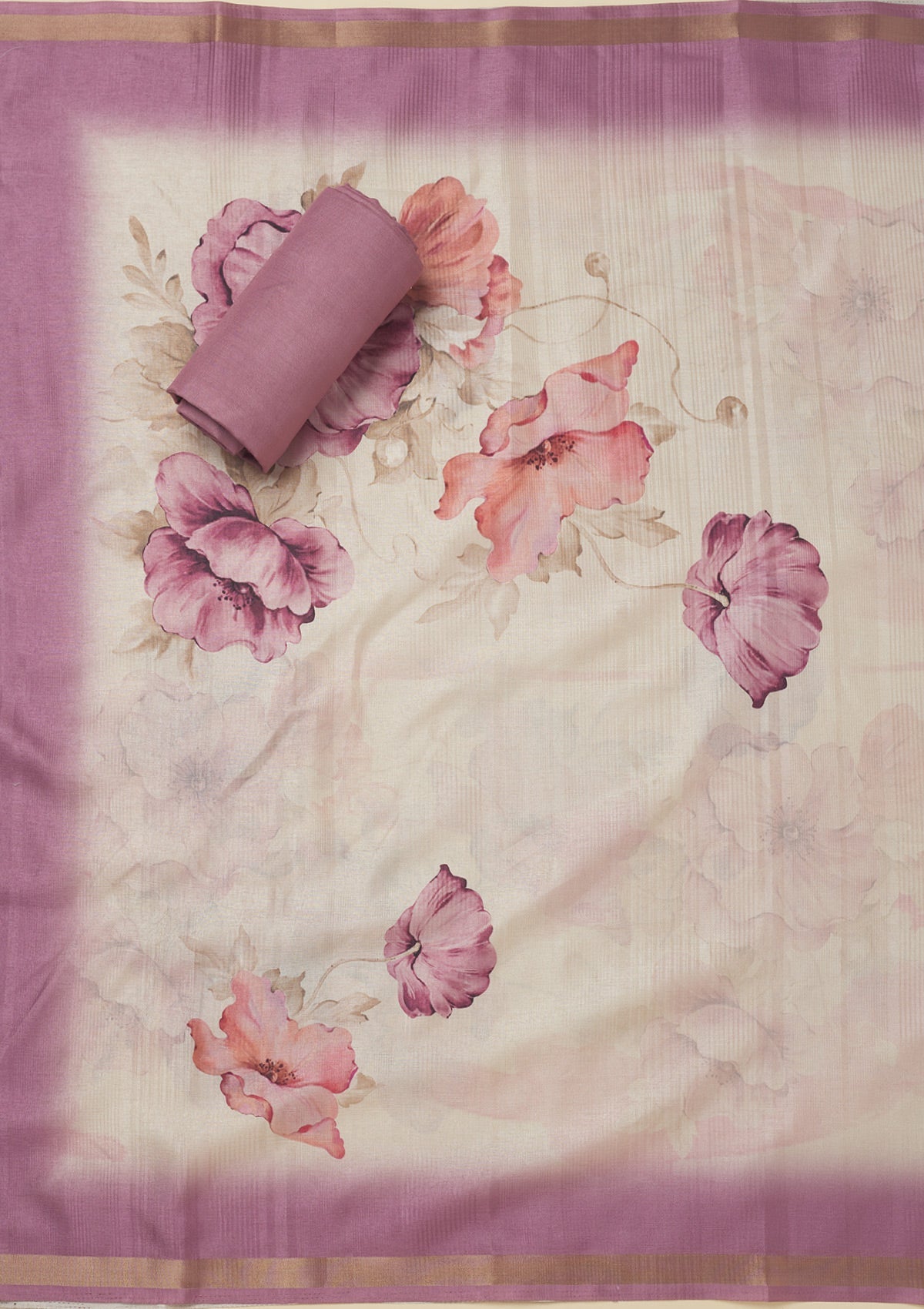 Lavender Zariwork Raw Silk Unstitched Salwar Suit