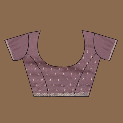 Lavender Zariwork Tissue Saree
