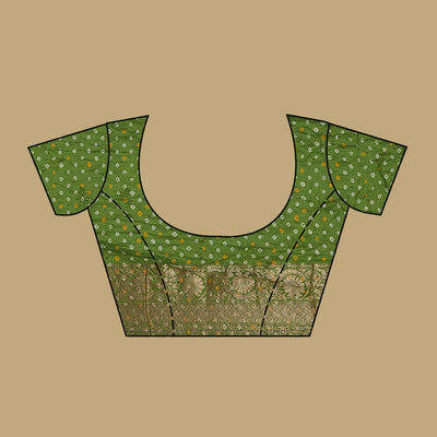 Leaf Green Zariwork Georgette Saree