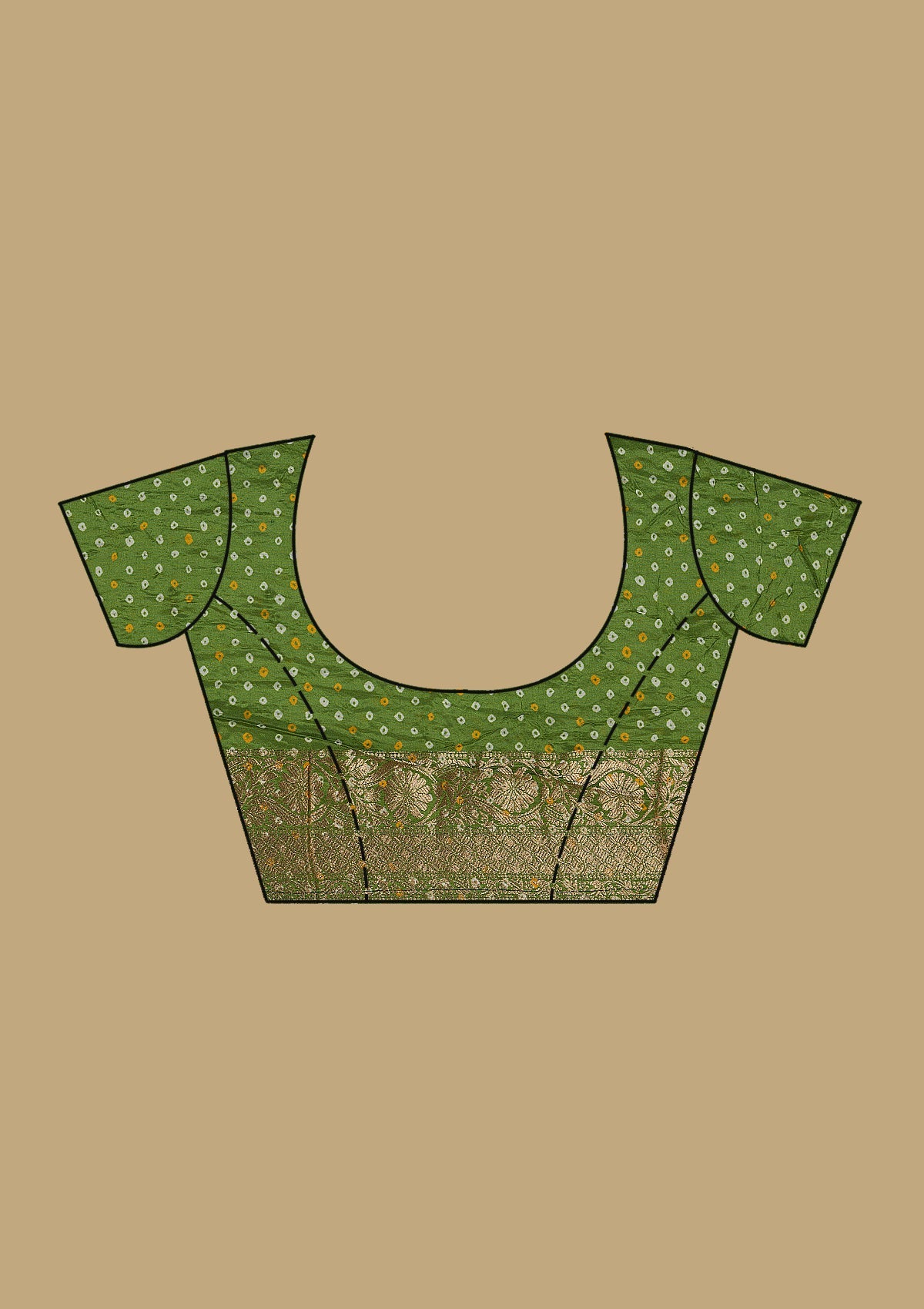 Leaf Green Zariwork Georgette Saree