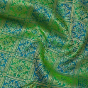 Leaf Green Zariwork Pure Silk Saree