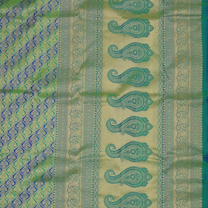 Leaf Green Zariwork Pure Silk Saree