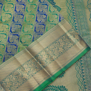 Leaf Green Zariwork Pure Silk Saree