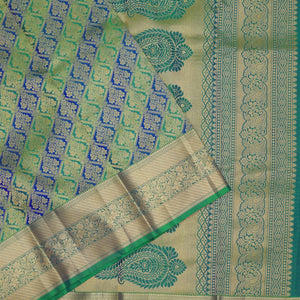 Leaf Green Zariwork Pure Silk Saree