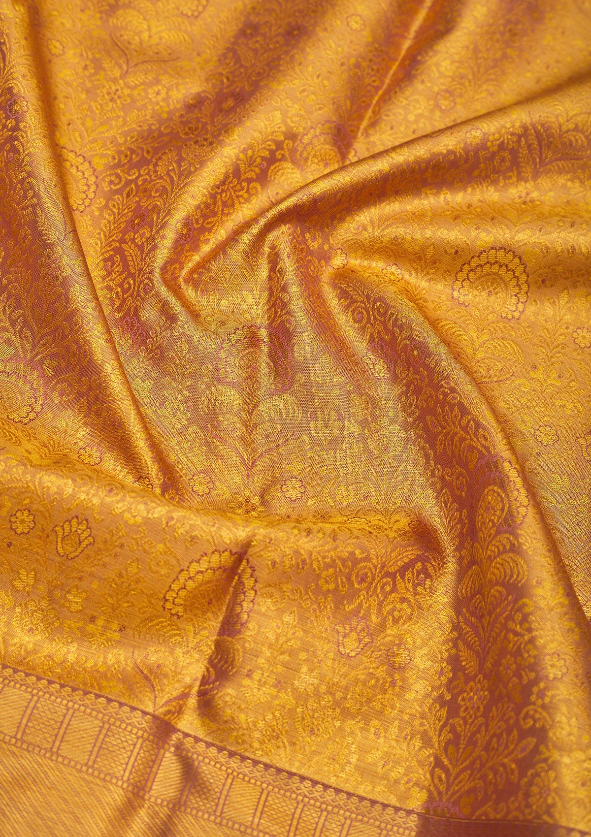 Light Brown Zariwork Pure Silk Saree
