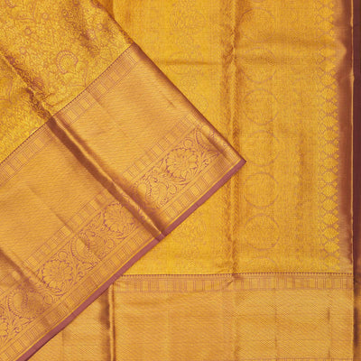 Light Brown Zariwork Pure Silk Saree