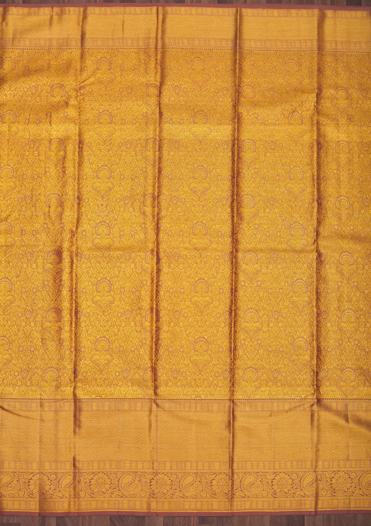 Light Brown Zariwork Pure Silk Saree