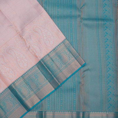 Light Grey Zariwork Pure Silk Saree
