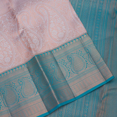 Light Grey Zariwork Pure Silk Saree