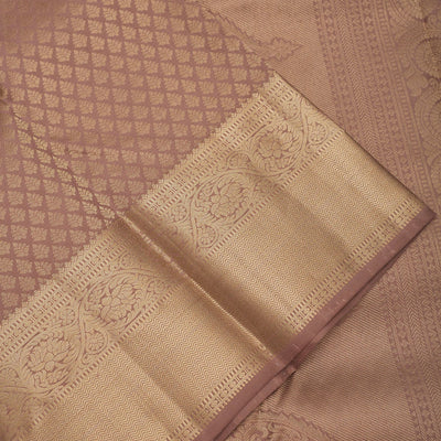 Light Brown Zariwork Pure Silk Saree