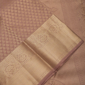Light Brown Zariwork Pure Silk Saree