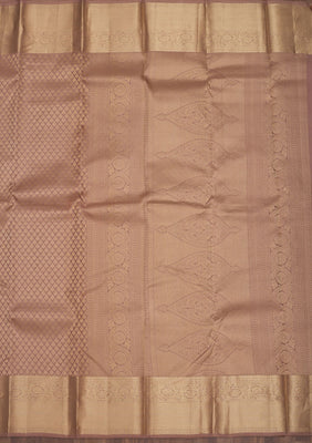 Light Brown Zariwork Pure Silk Saree