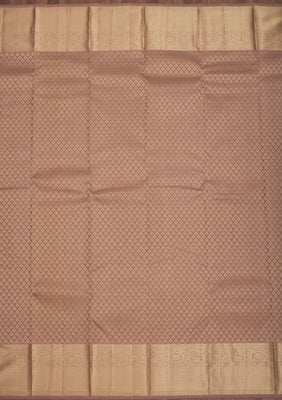 Light Brown Zariwork Pure Silk Saree