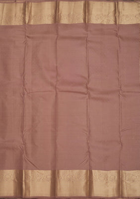 Light Brown Zariwork Pure Silk Saree