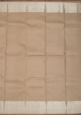 Light Brown Zariwork Pure Silk Saree