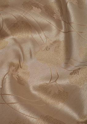 Light Brown Zariwork Pure Silk Saree