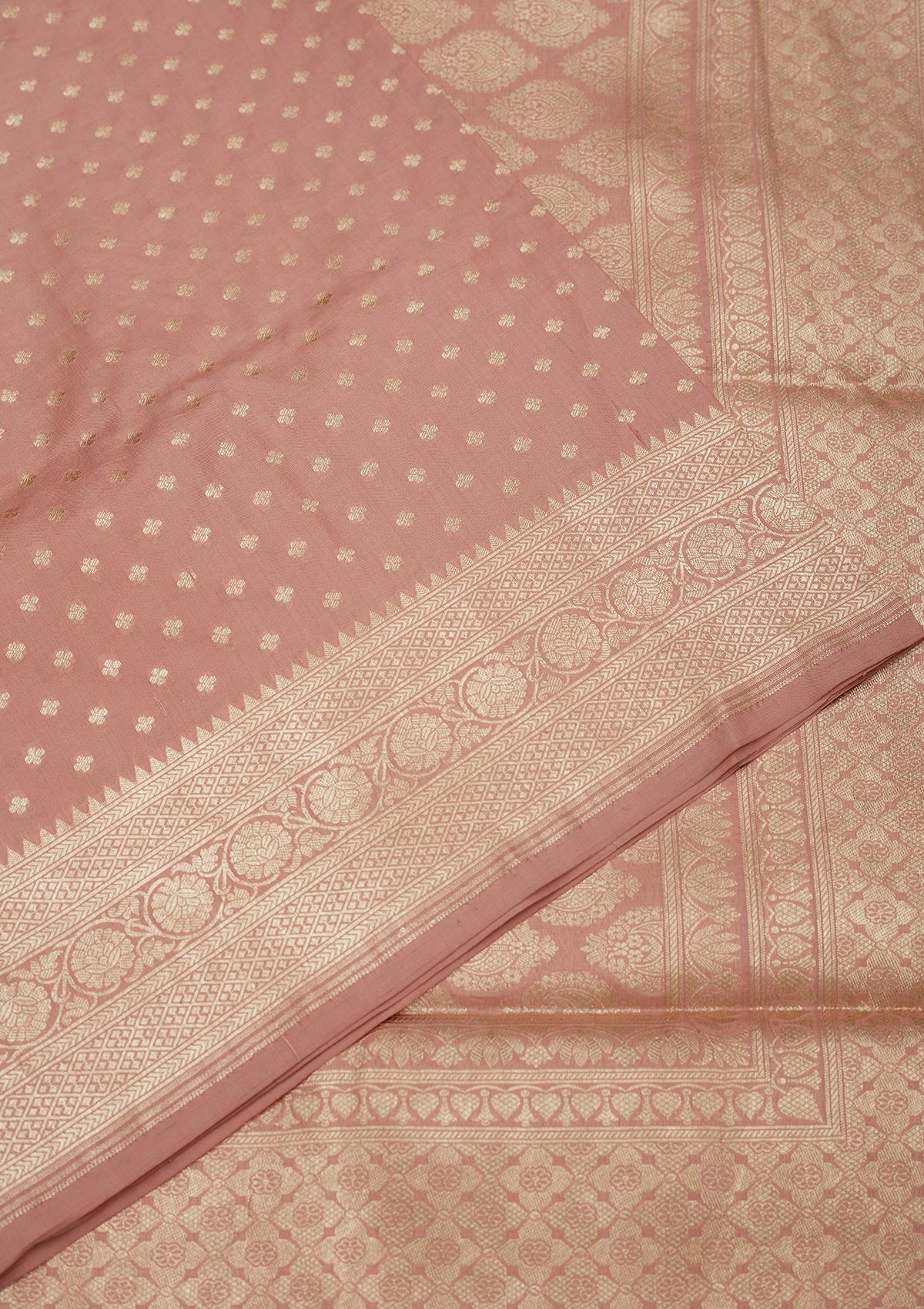 Light Brown Zariwork Pure Silk Saree