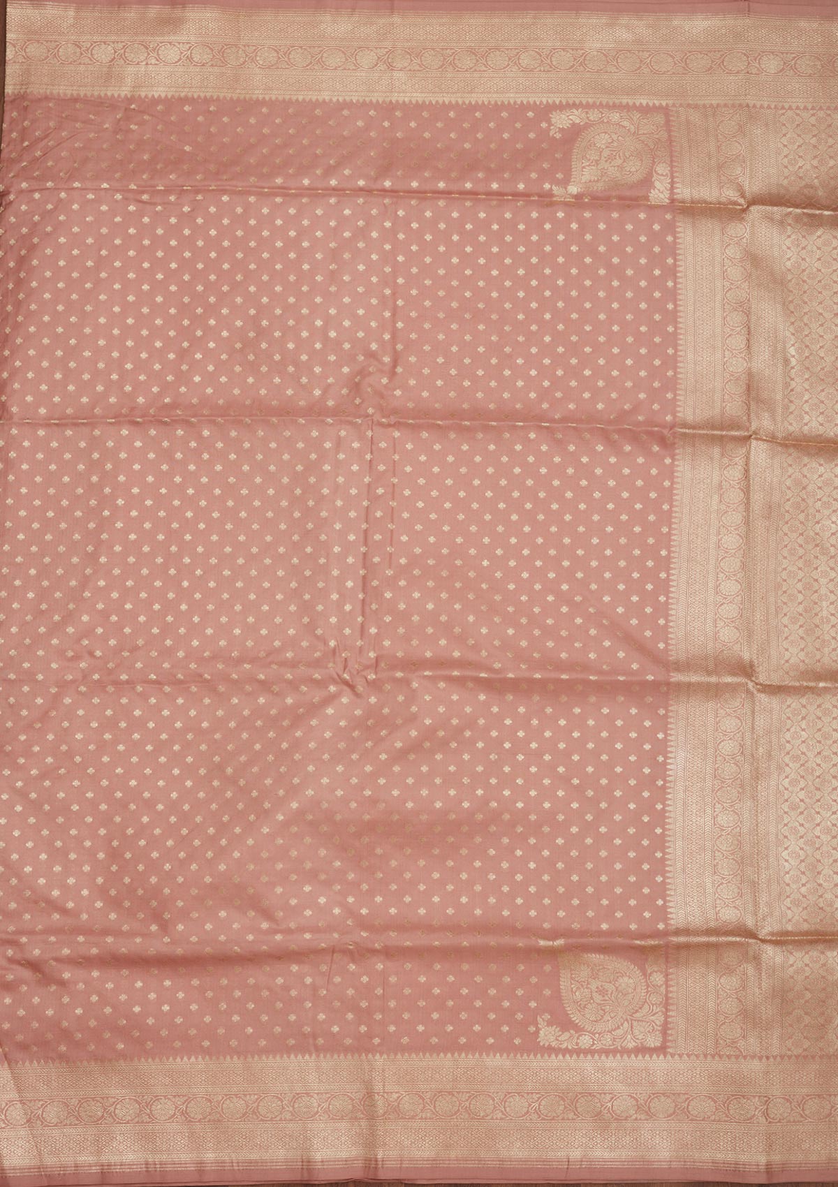 Light Brown Zariwork Pure Silk Saree