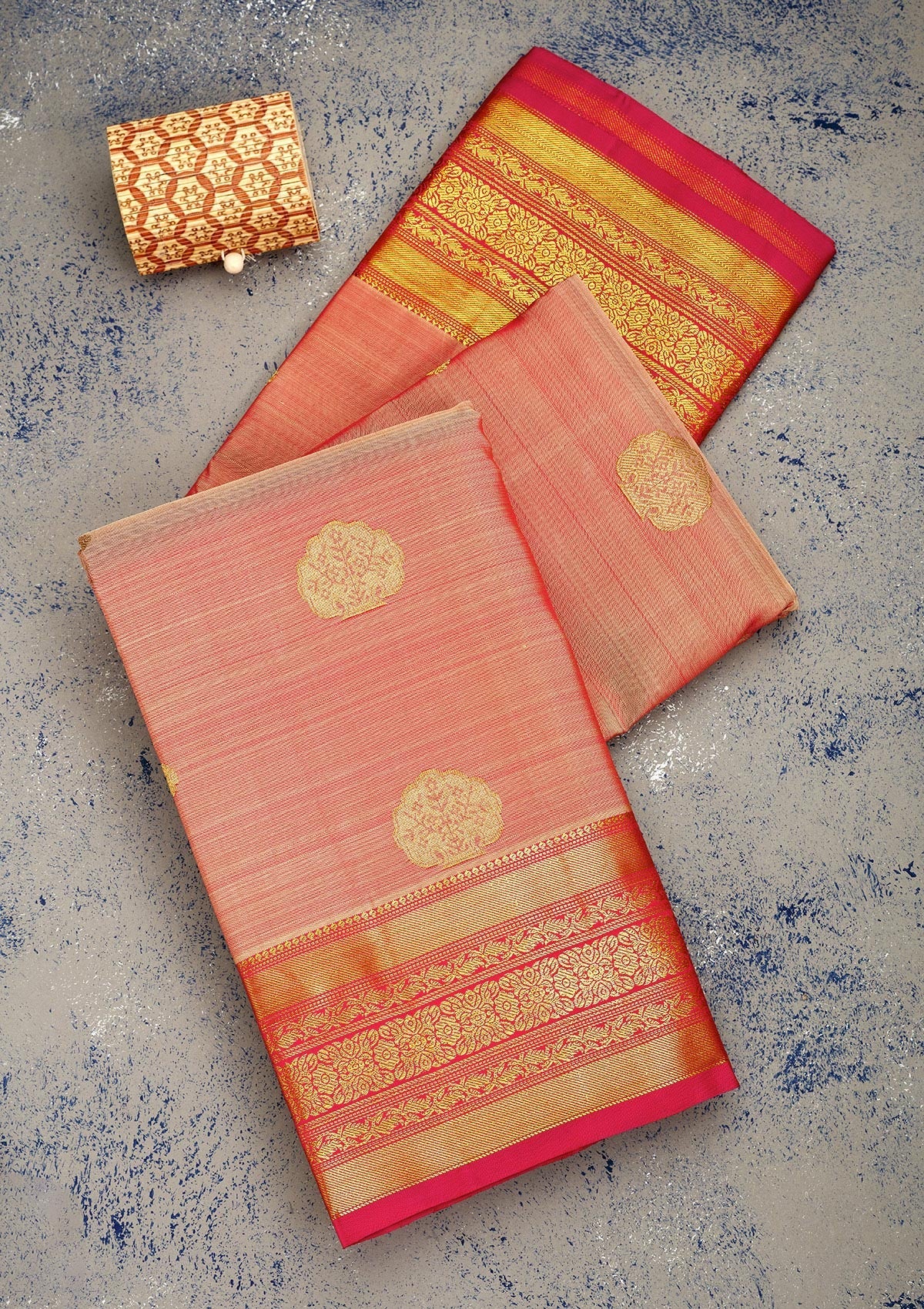 Light Brown Zariwork Pure Silk Saree