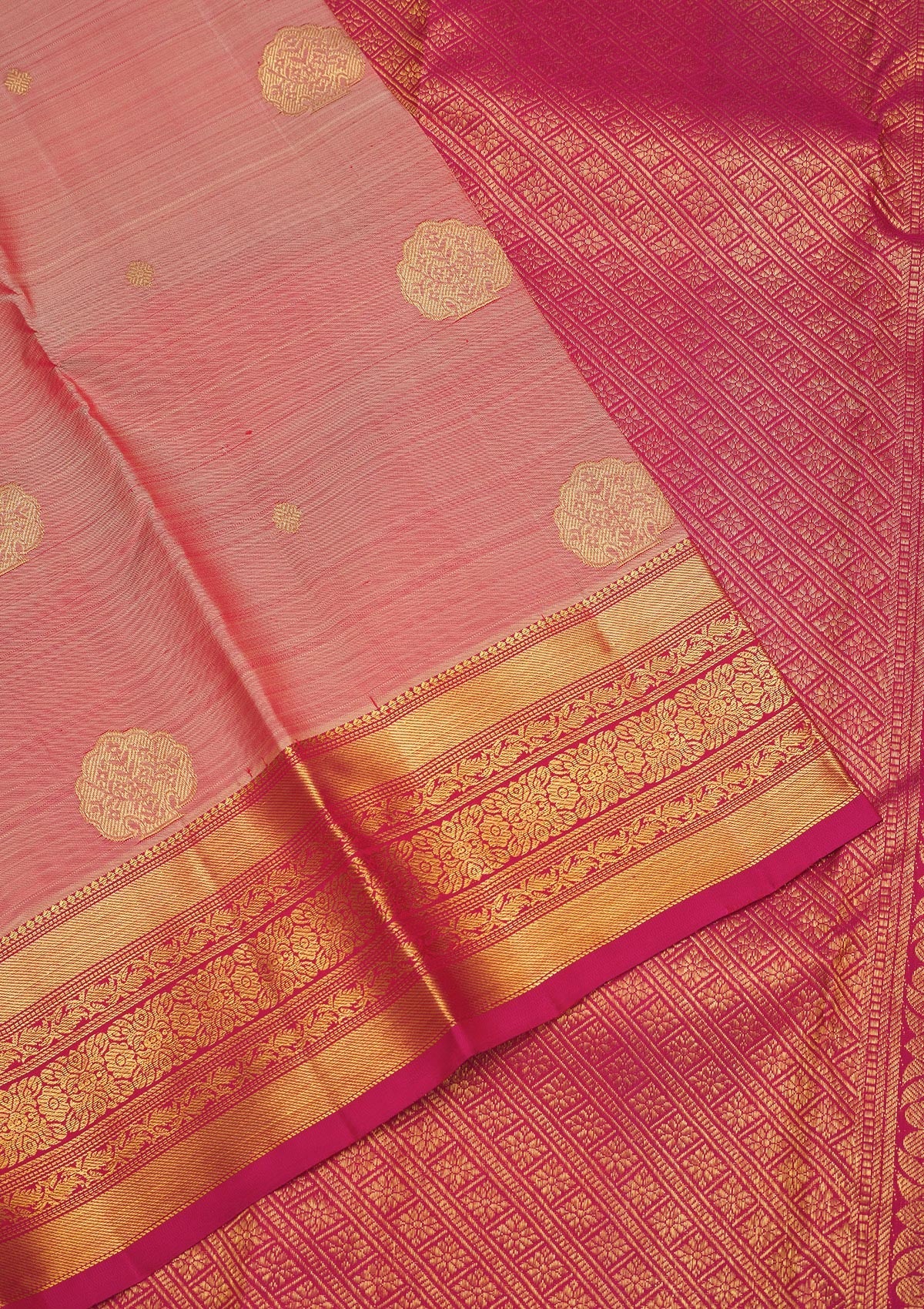 Light Brown Zariwork Pure Silk Saree