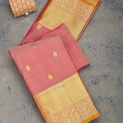 Light Brown Zariwork Pure Silk Saree