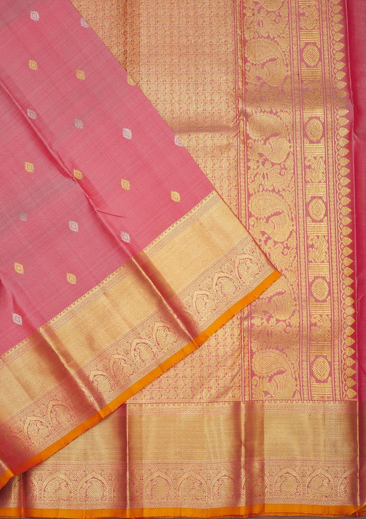 Light Brown Zariwork Pure Silk Saree