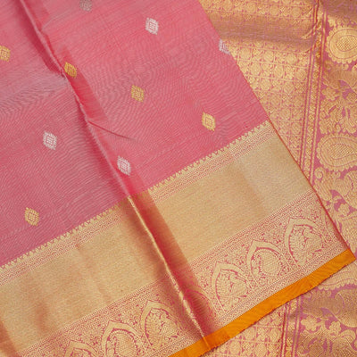 Light Brown Zariwork Pure Silk Saree