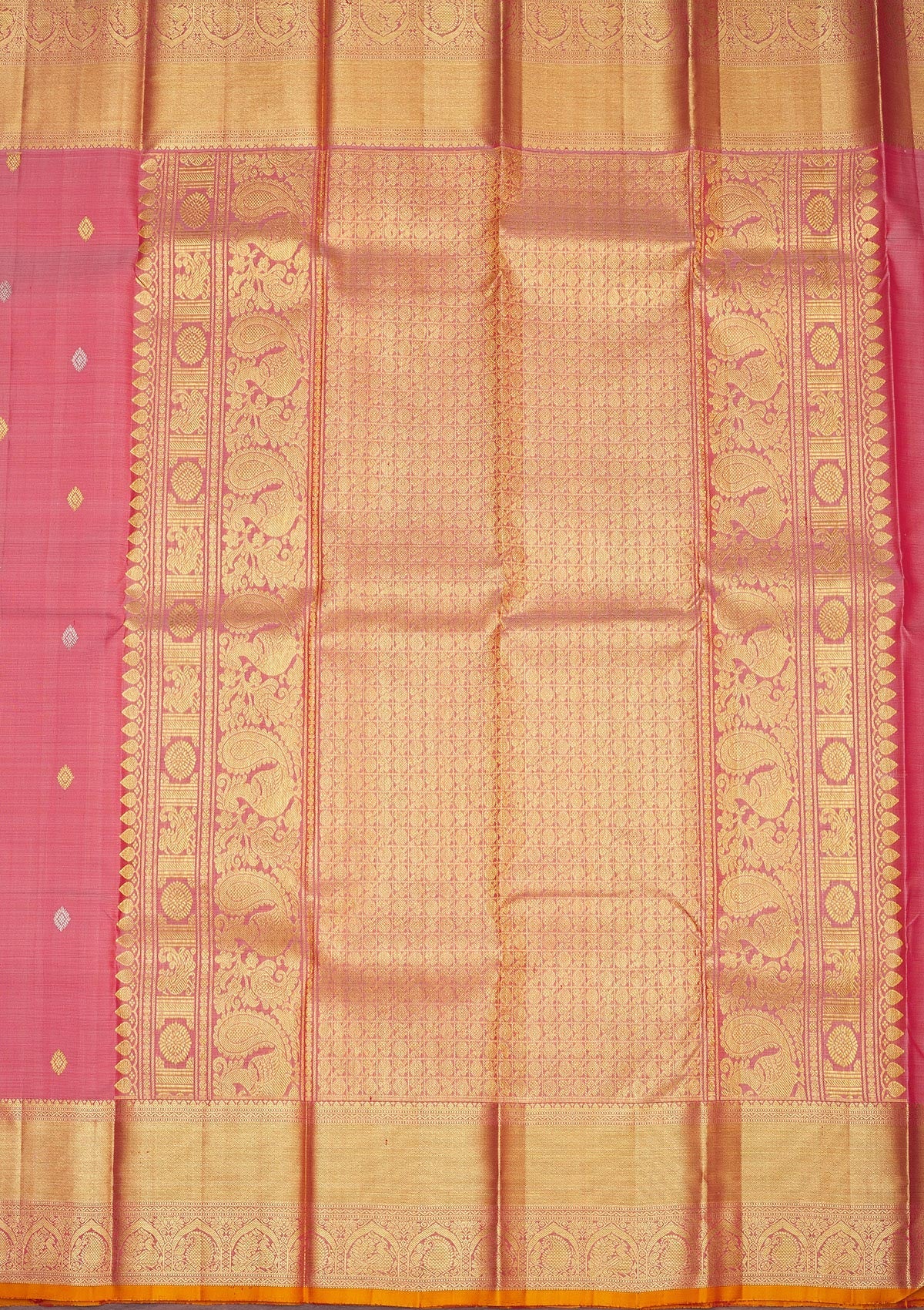 Light Brown Zariwork Pure Silk Saree