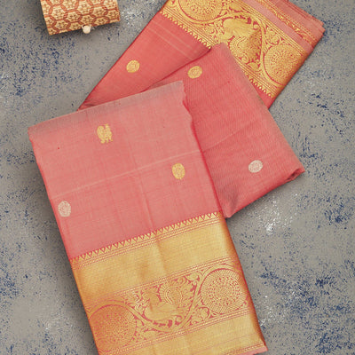 Light Brown Zariwork Pure Silk Saree